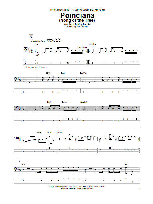 Nat Simon Poinciana (Song Of The Tree) Sheet Music