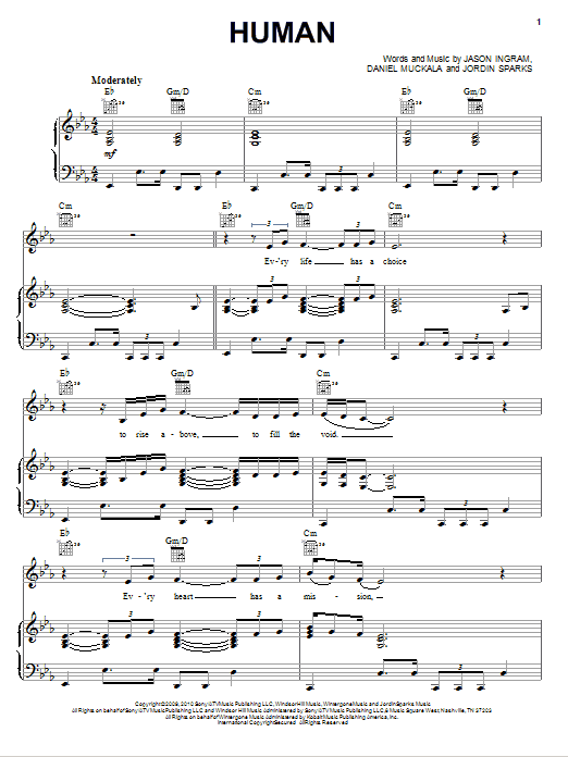 Natalie Grant Human Sheet Music