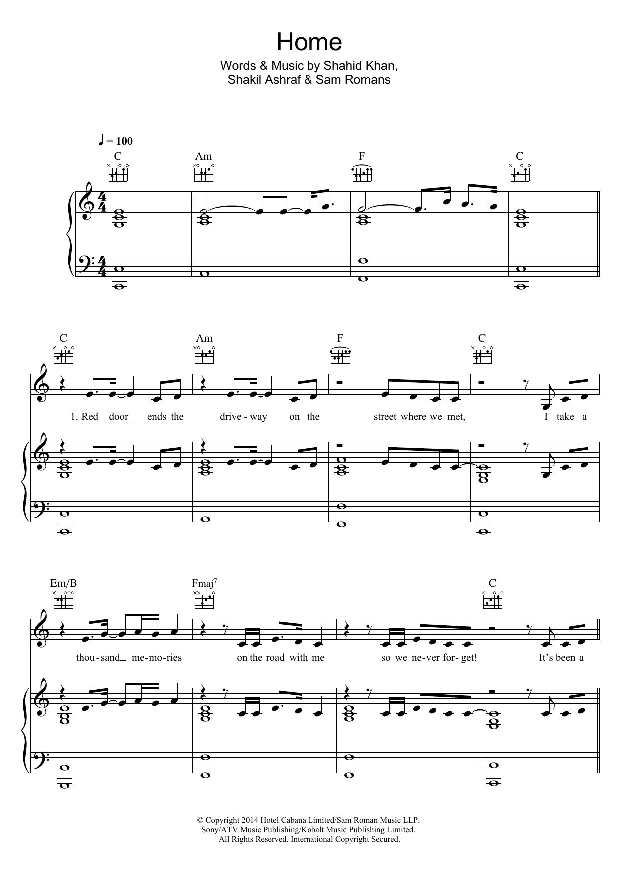 Naughty Boy Home (feat. Sam Romans) Sheet Music