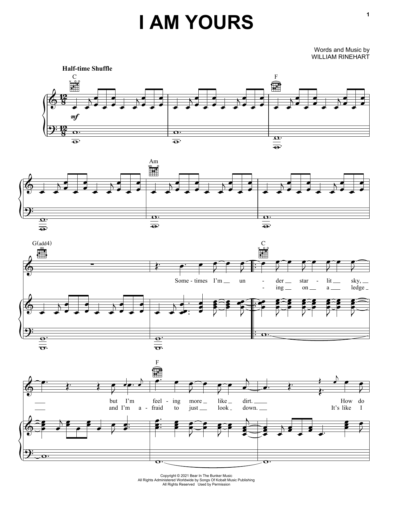 NEEDTOBREATHE I Am Yours Sheet Music