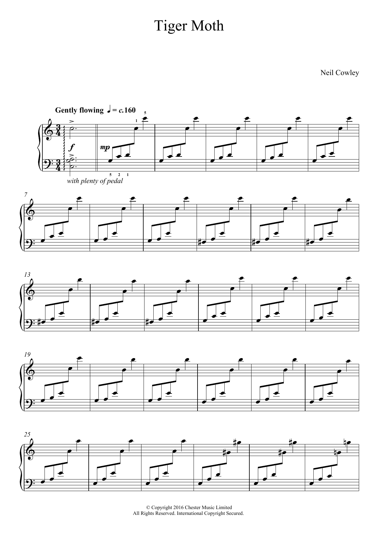 Neil Cowley Tiger Moth Sheet Music