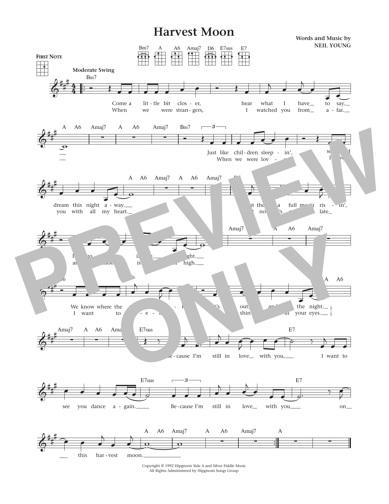 Neil Young Harvest Moon (from The Daily Ukulele) (arr. Jim Beloff) Sheet Music