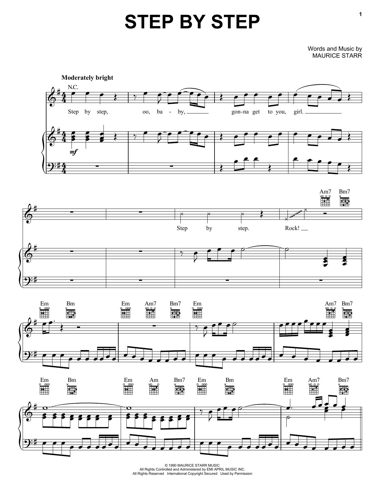 New Kids On The Block Step By Step Sheet Music