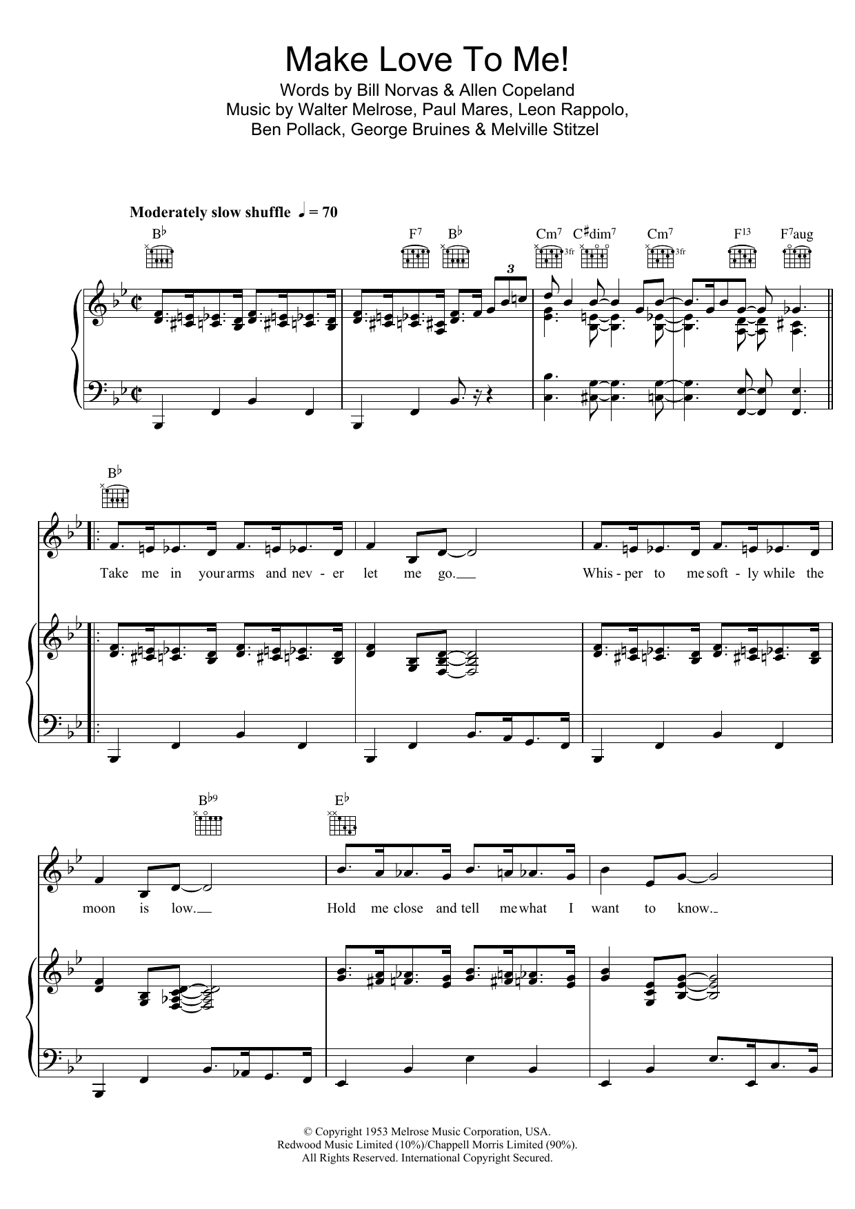 New Orleans Rhythm Kings Make Love To Me Sheet Music
