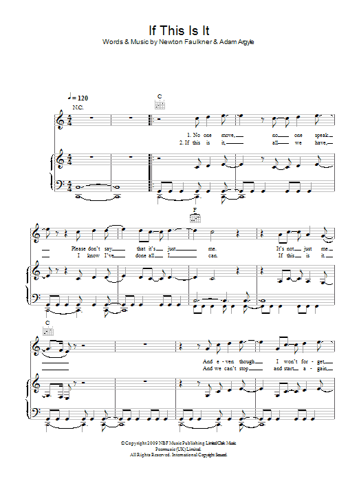 Newton Faulkner If This Is It Sheet Music