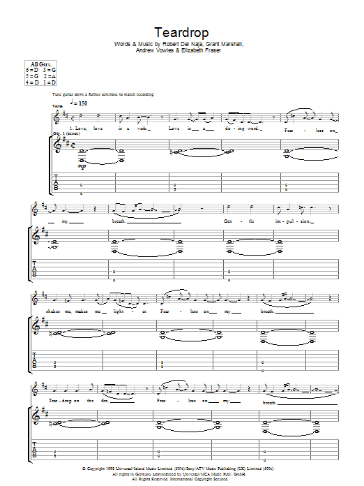 Newton Faulkner Teardrop Sheet Music