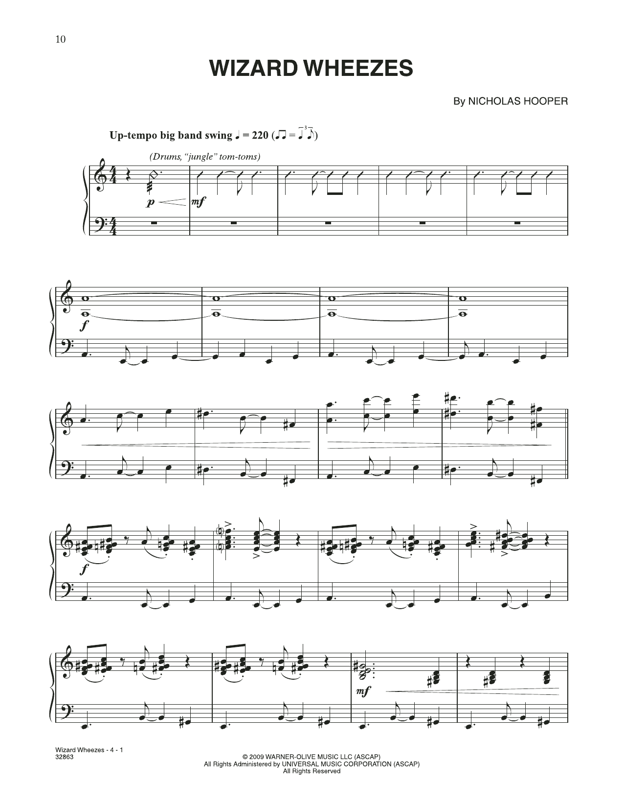 Nicholas Hooper Wizard Wheezes (from Harry Potter) Sheet Music