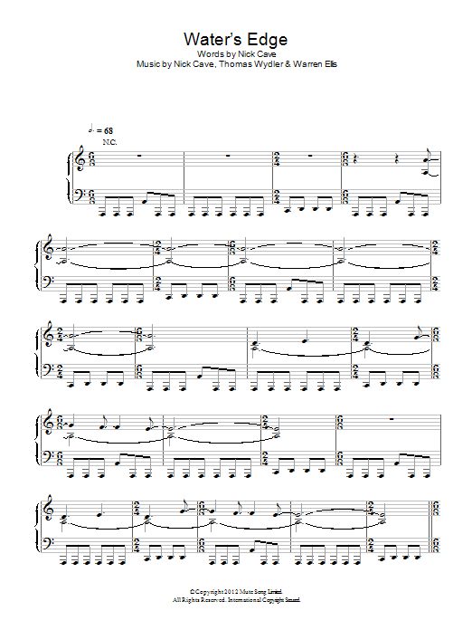 Nick Cave & The Bad Seeds Water's Edge Sheet Music