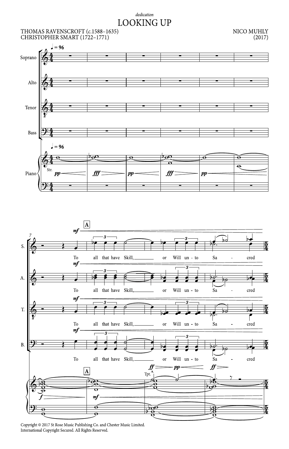 Nico Muhly Looking Up Sheet Music
