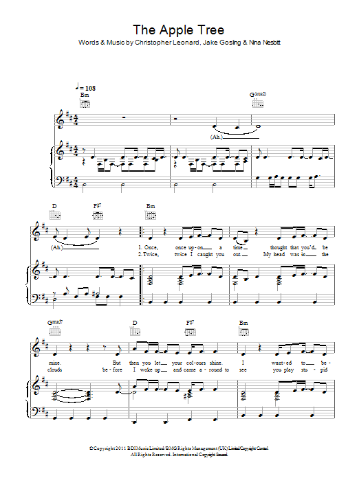 Nina Nesbitt Apple Tree Sheet Music