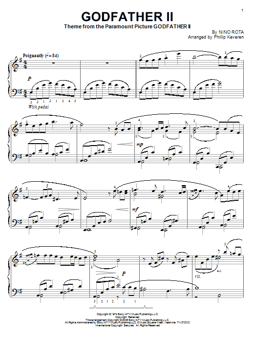 Nino Rota Godfather II (arr. Phillip Keveren) Sheet Music