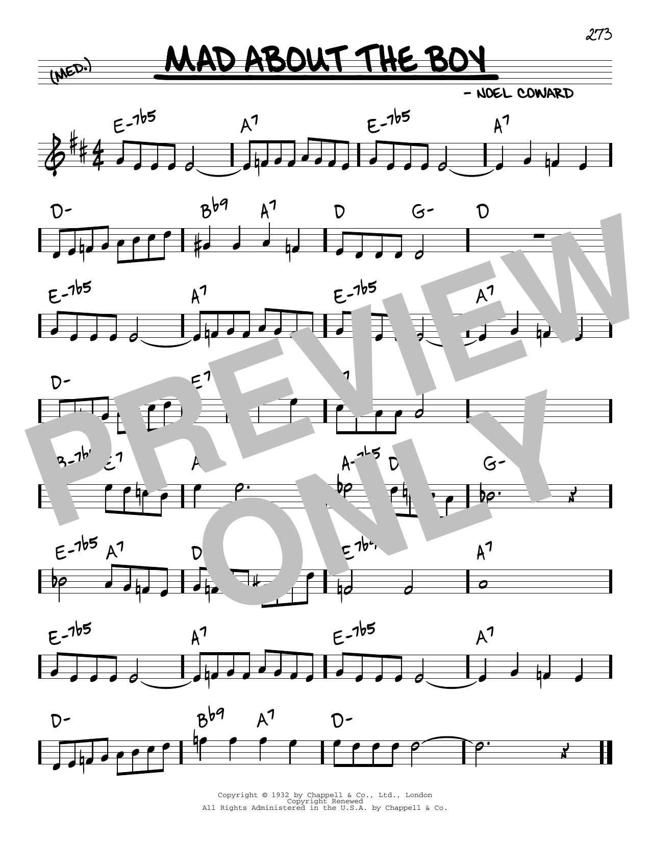 Noel Coward Mad About The Boy (from Words And Music) Sheet Music