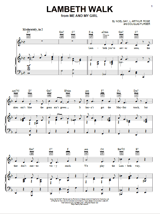 Noel Gay Lambeth Walk Sheet Music