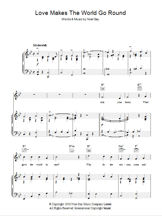 Noel Gay Love Makes The World Go Round Sheet Music
