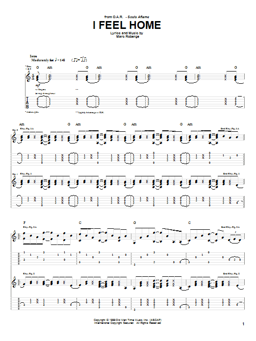 O.A.R. I Feel Home Sheet Music