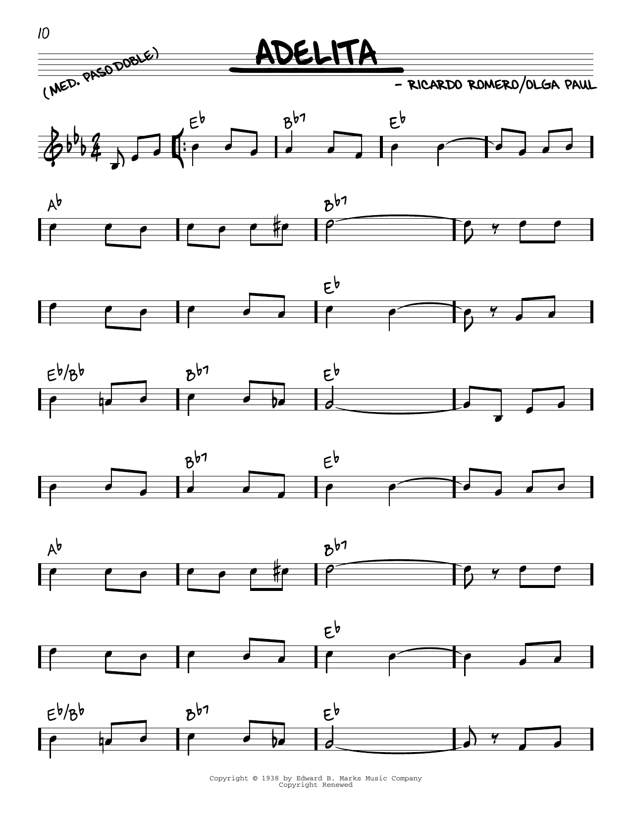 Olga Paul Adelita Sheet Music