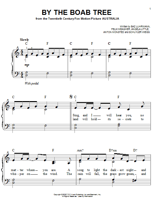 Ophelia Of The Spirits By The Boab Tree Sheet Music