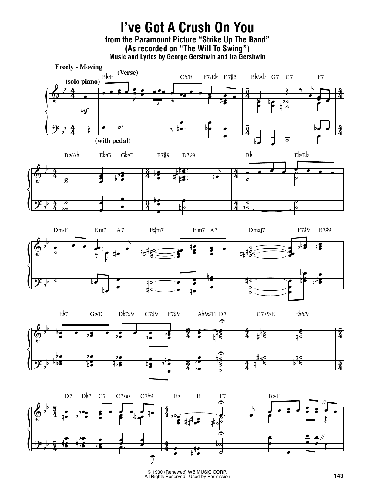 Oscar Peterson I've Got A Crush On You Sheet Music