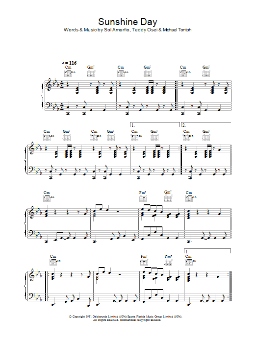 Osibisa Sunshine Day Sheet Music
