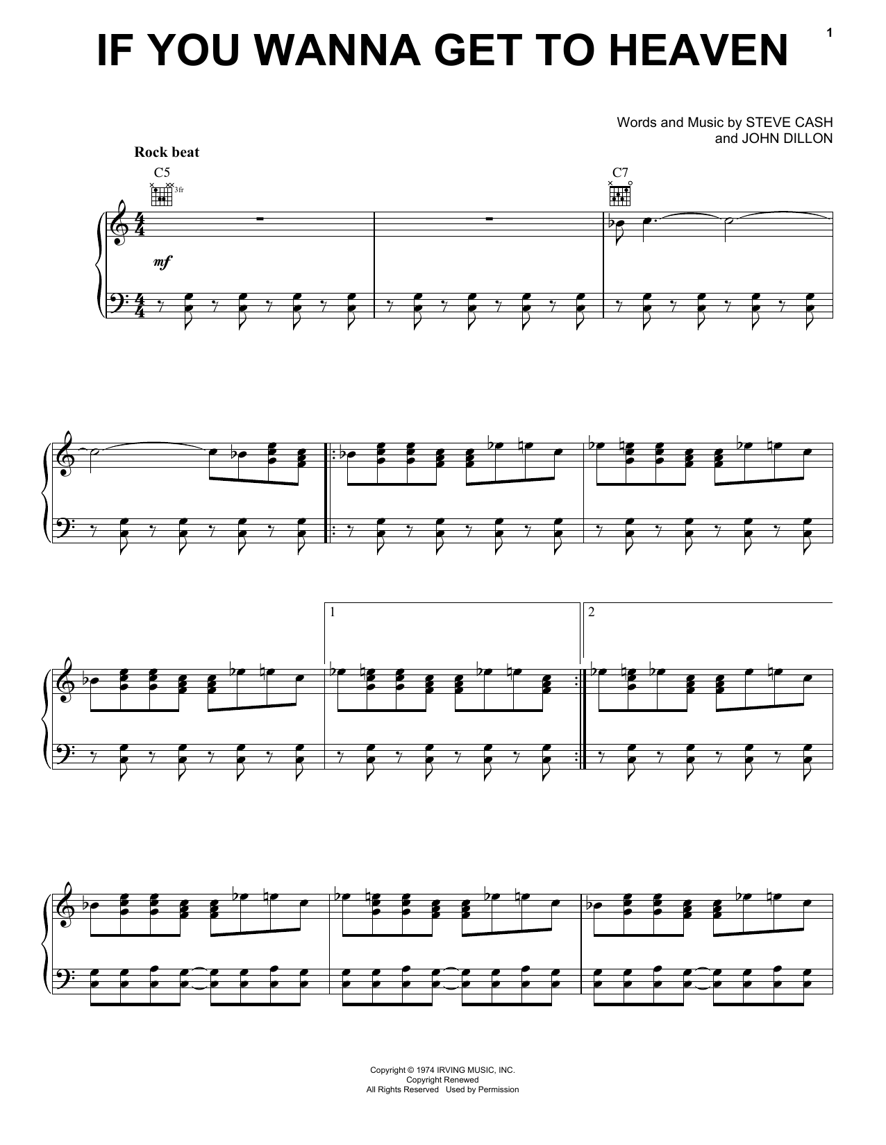 Ozakee Mountain Daredevils If You Wanna Get To Heaven Sheet Music