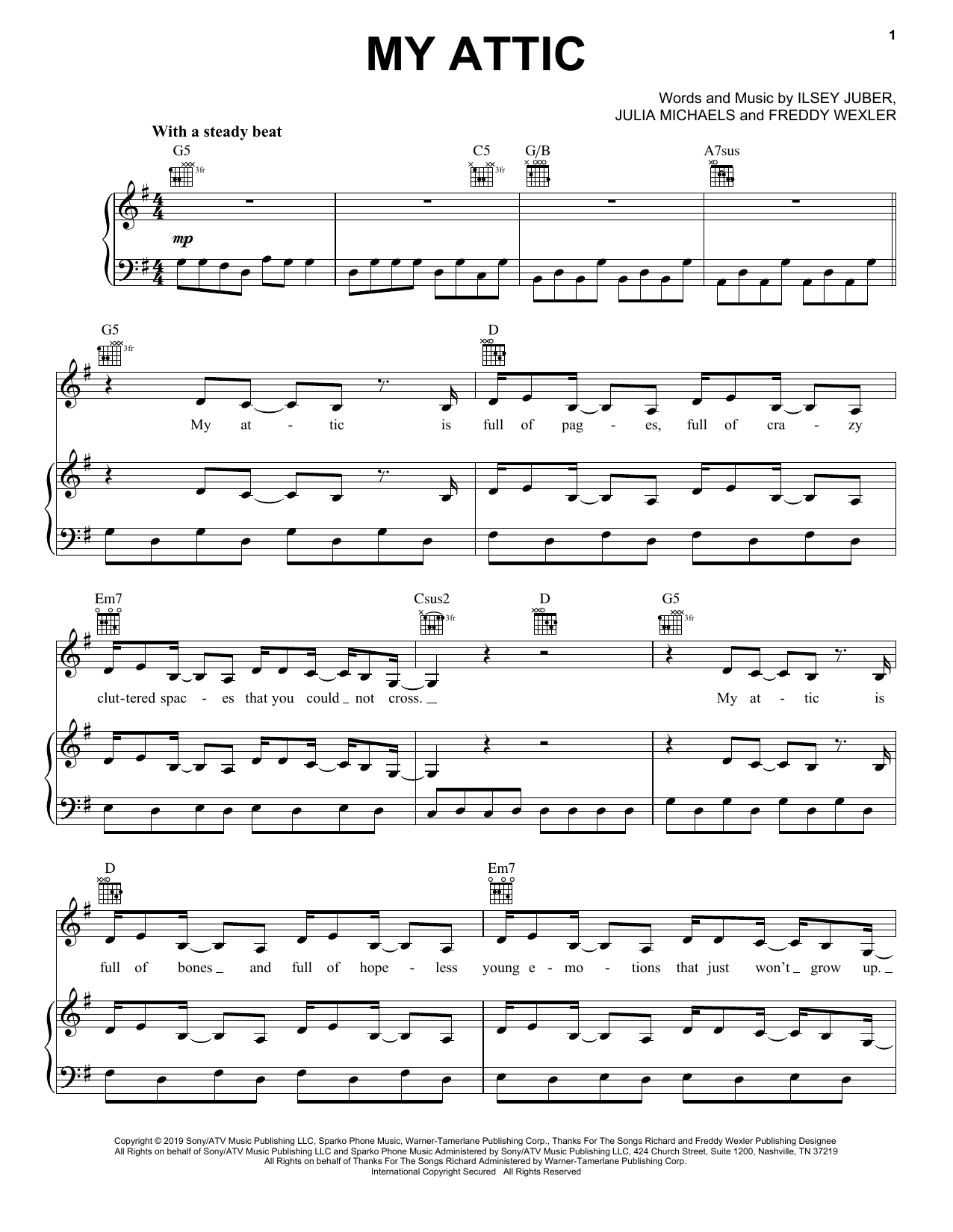 Pink My Attic Sheet Music