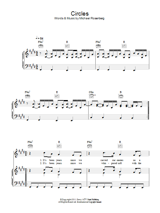 Passenger Circles Sheet Music