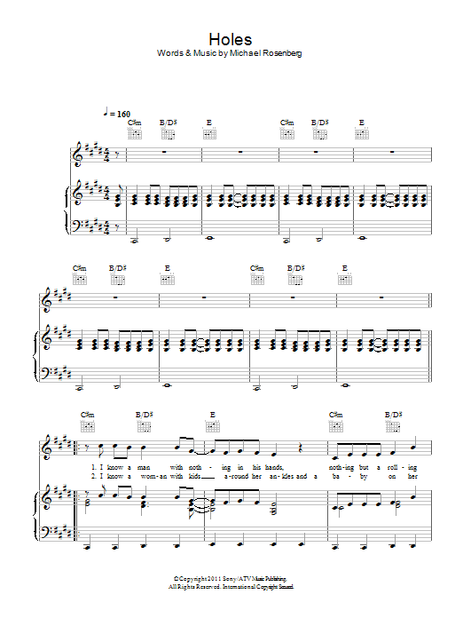 Passenger Holes Sheet Music