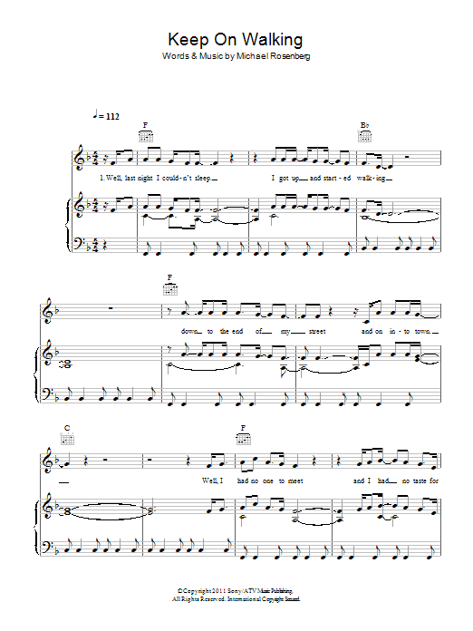 Passenger Keep On Walking Sheet Music