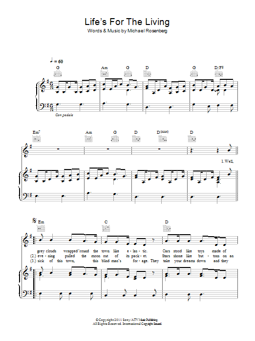 Passenger Life's For The Living Sheet Music