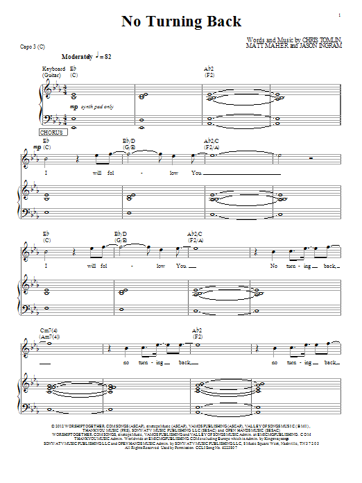 Passion No Turning Back Sheet Music