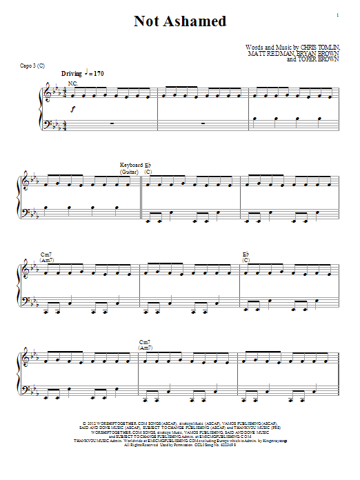 Passion Not Ashamed Sheet Music