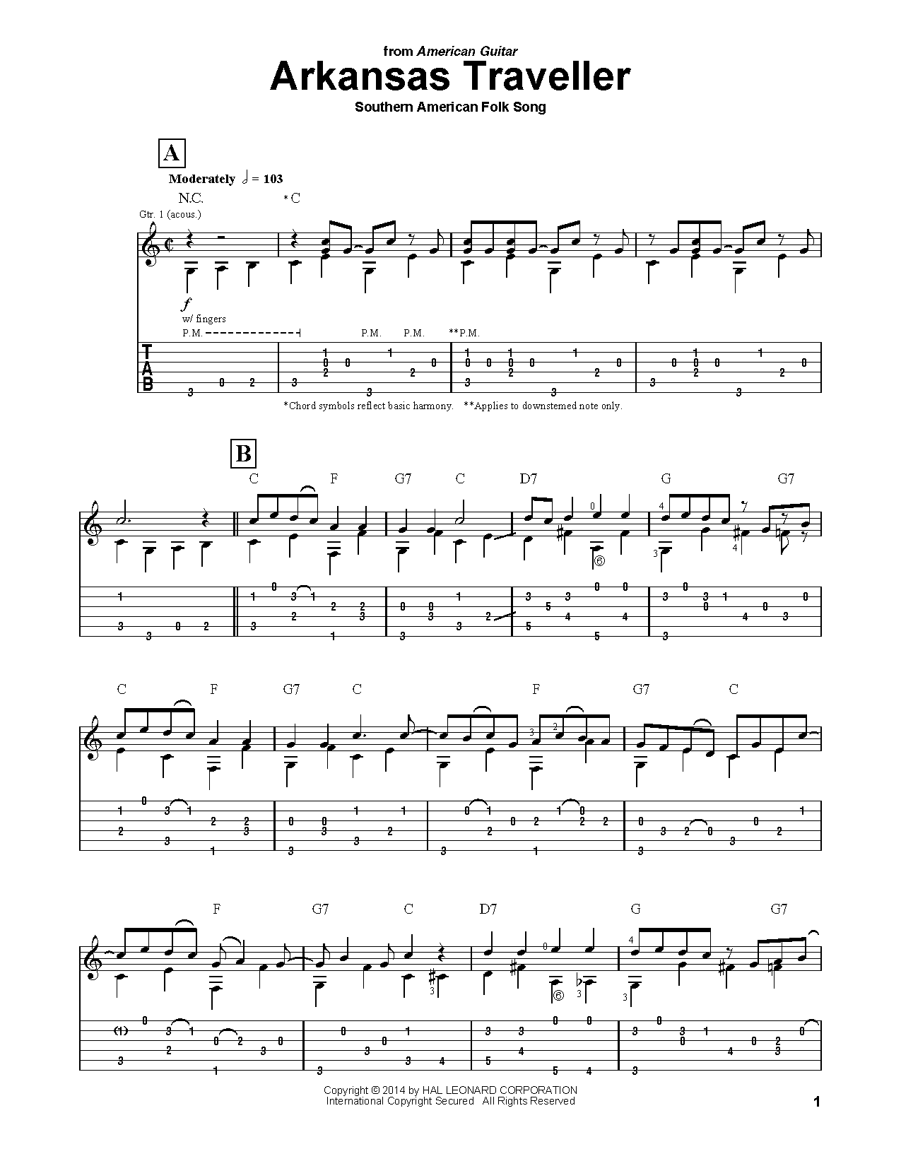 Pat Donohue Arkansas Traveler Sheet Music