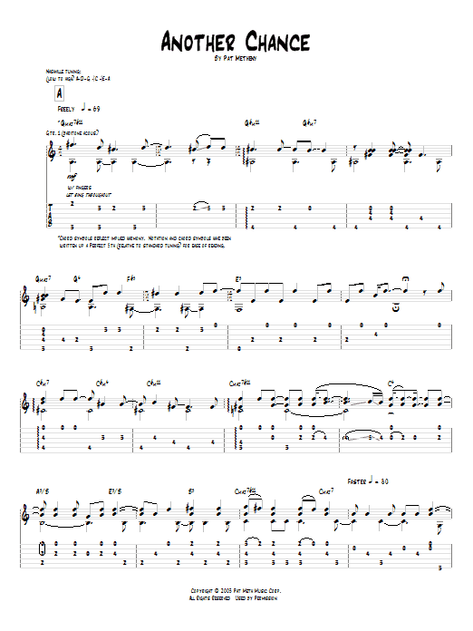 Pat Metheny Another Chance Sheet Music
