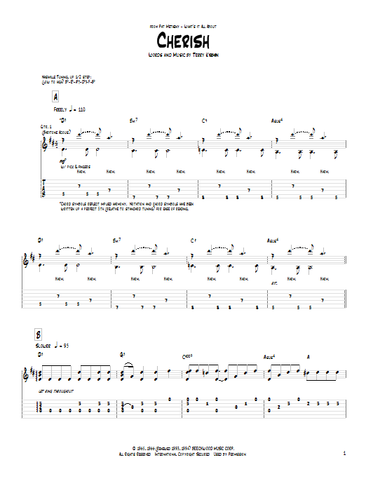 Pat Metheny Cherish Sheet Music