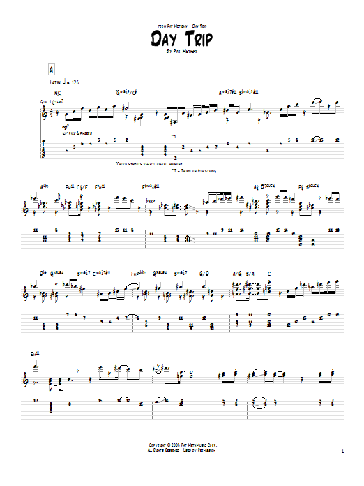 Pat Metheny Day Trip Sheet Music