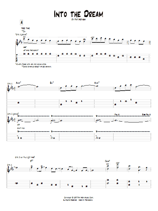 Pat Metheny Into The Dream Sheet Music