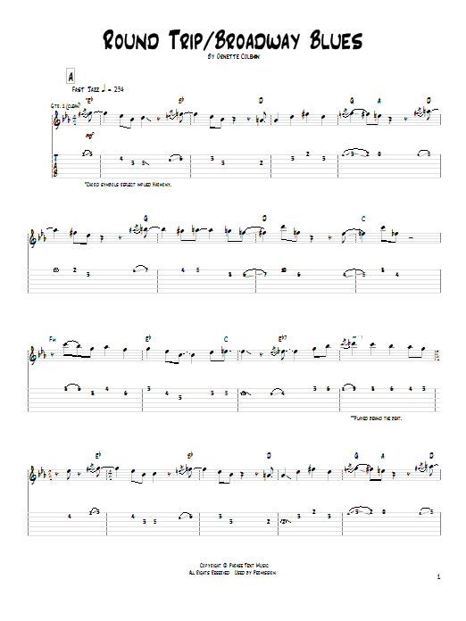 Pat Metheny Round Trip / Broadway Blues Sheet Music
