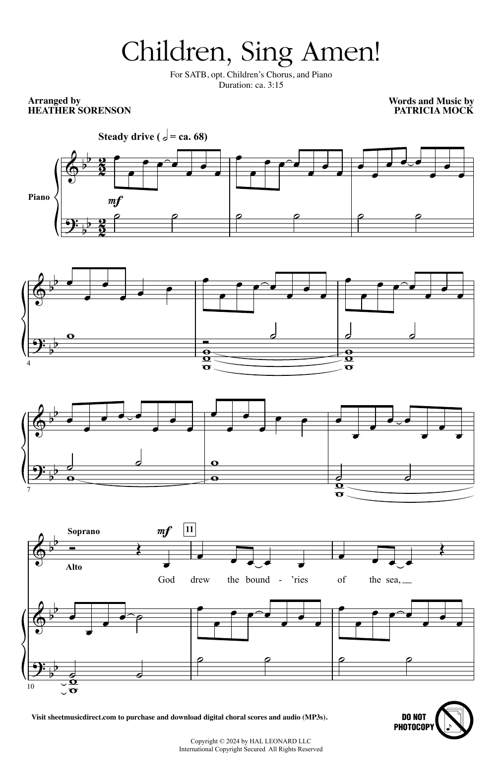 Patricia Mock Children, Sing Amen! (arr. Heather Sorenson) Sheet Music