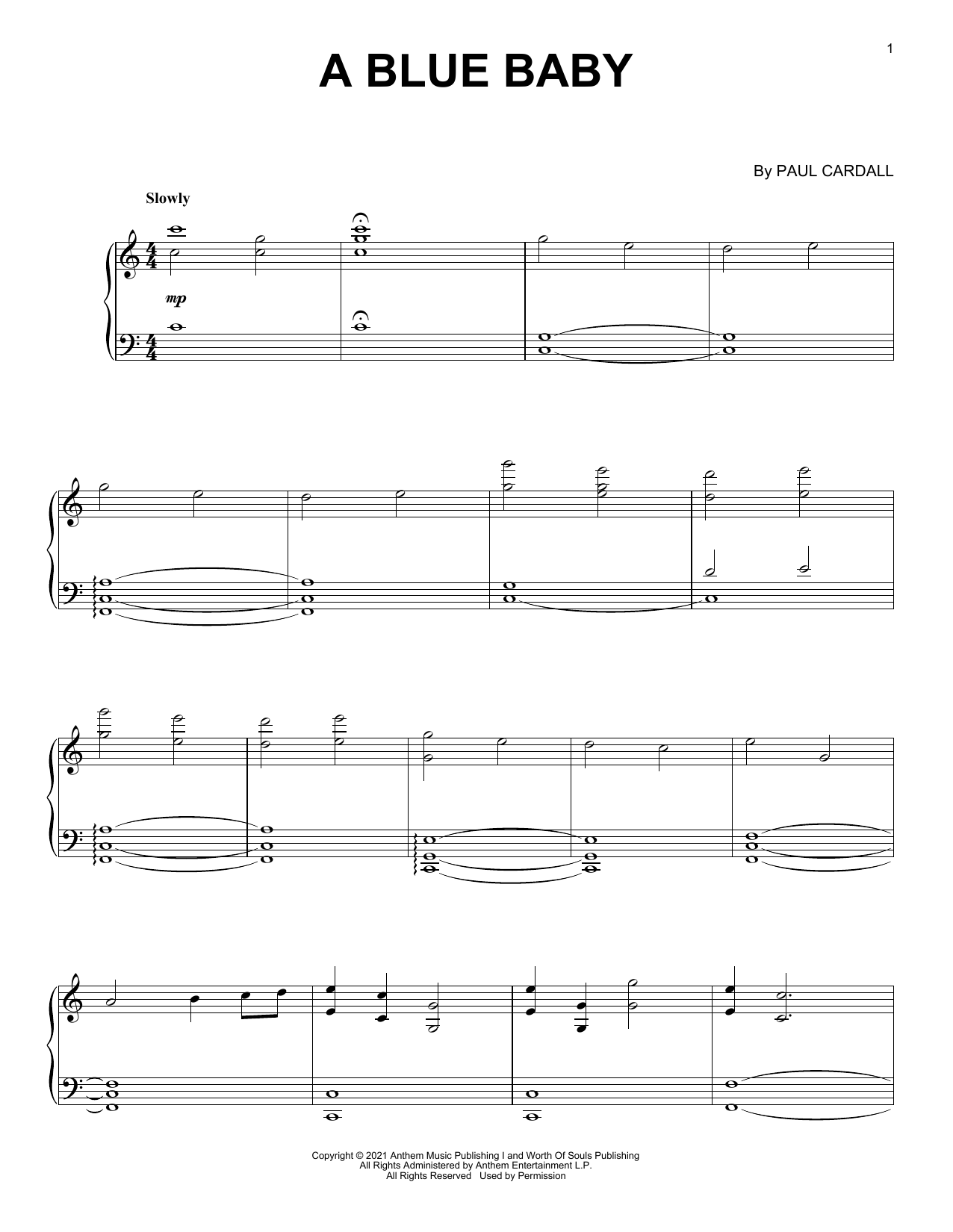 Paul Cardall A Blue Baby Sheet Music