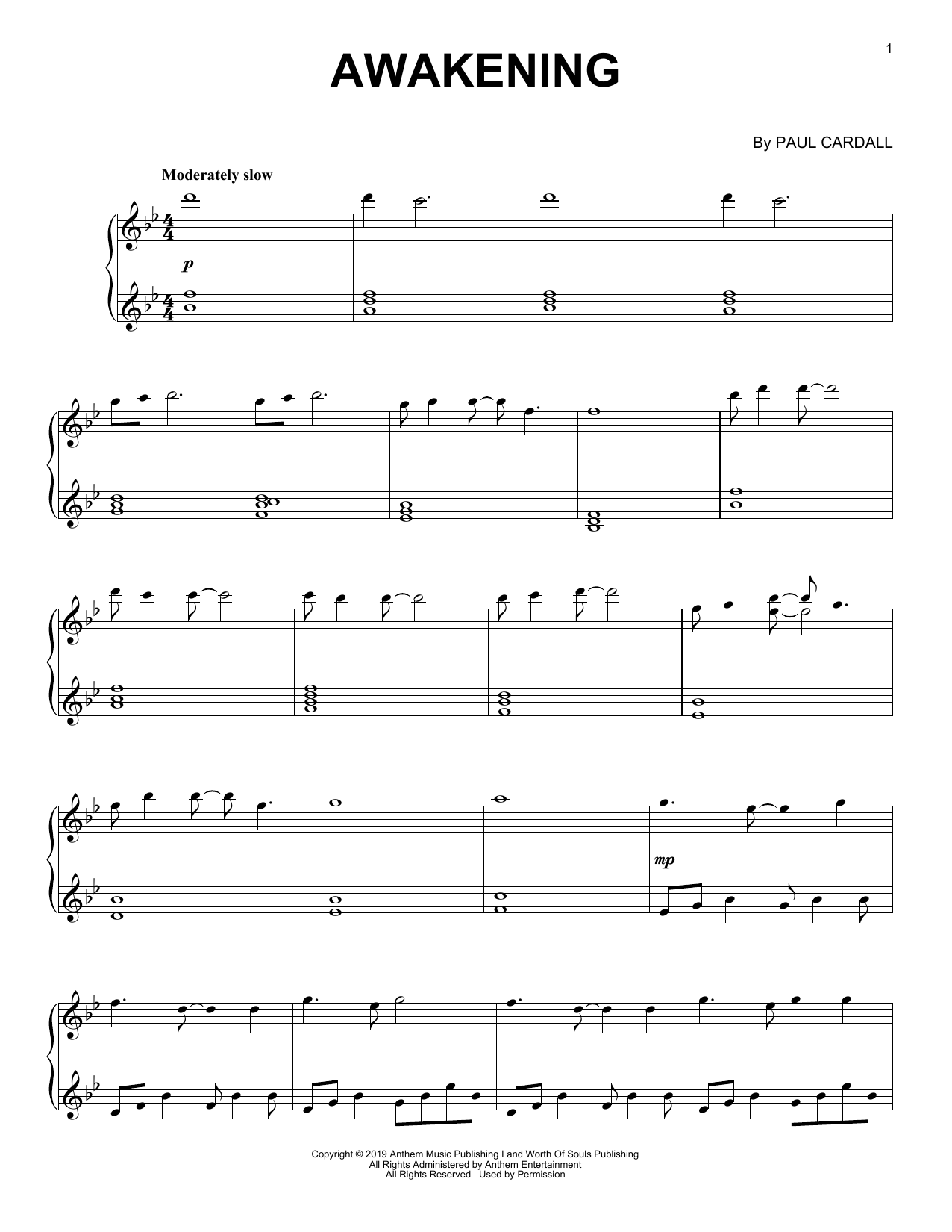 Paul Cardall Awakening Sheet Music
