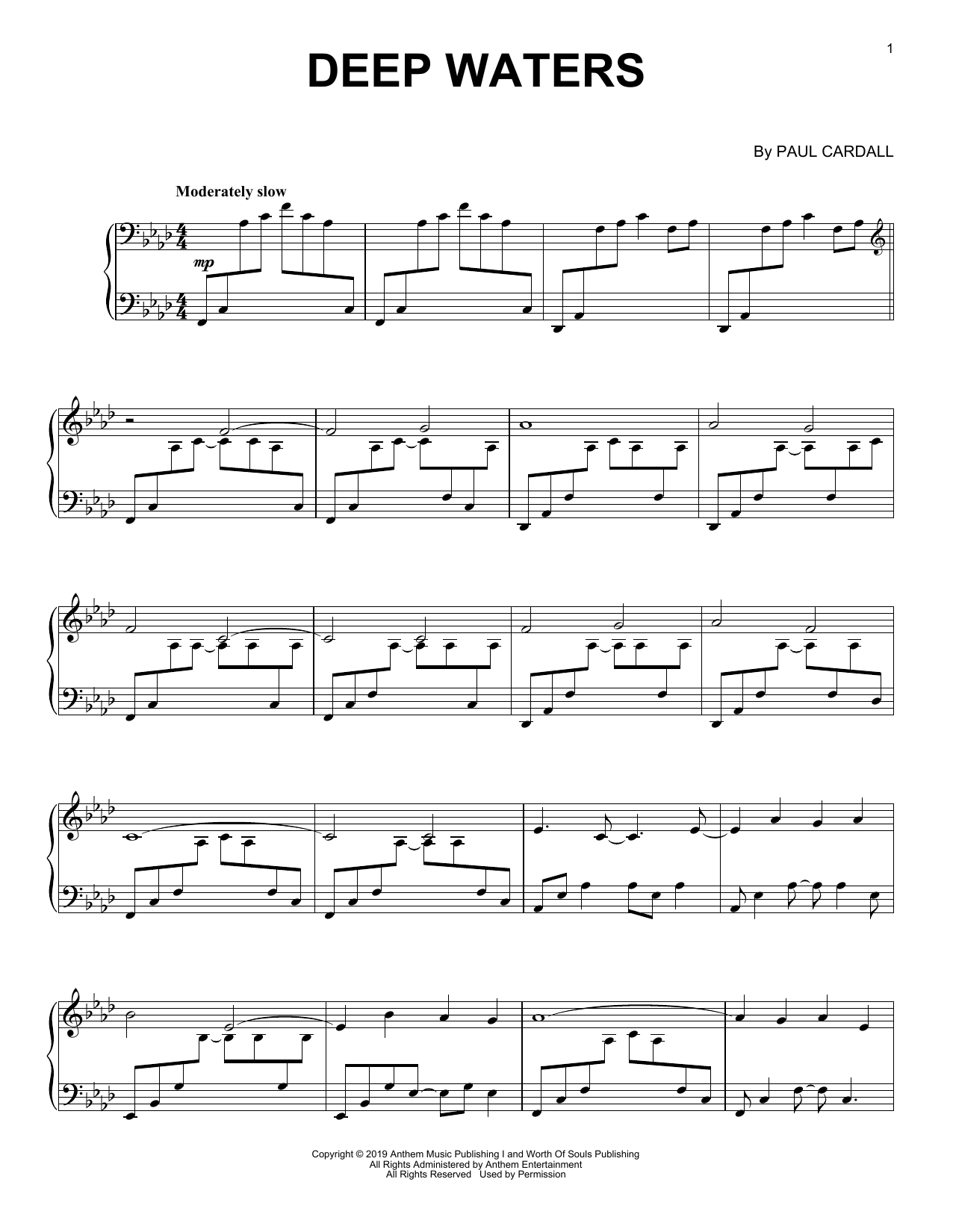 Paul Cardall Deep Waters Sheet Music