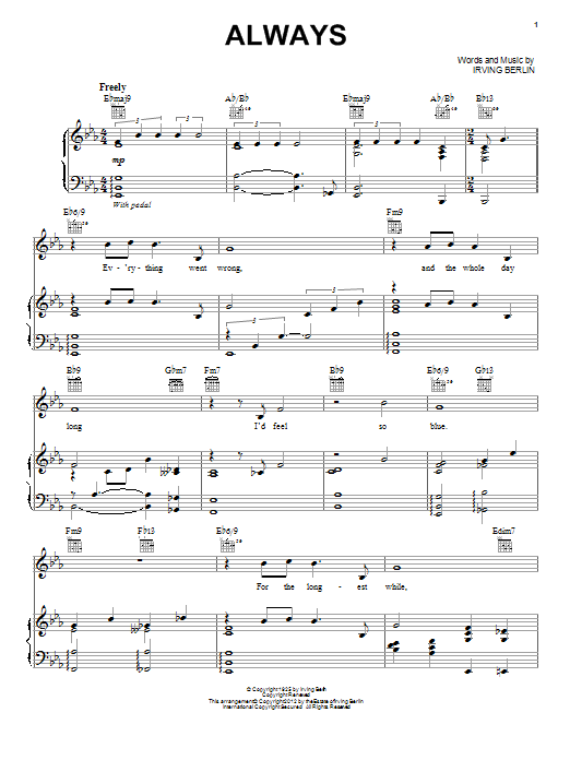 Paul McCartney Always Sheet Music