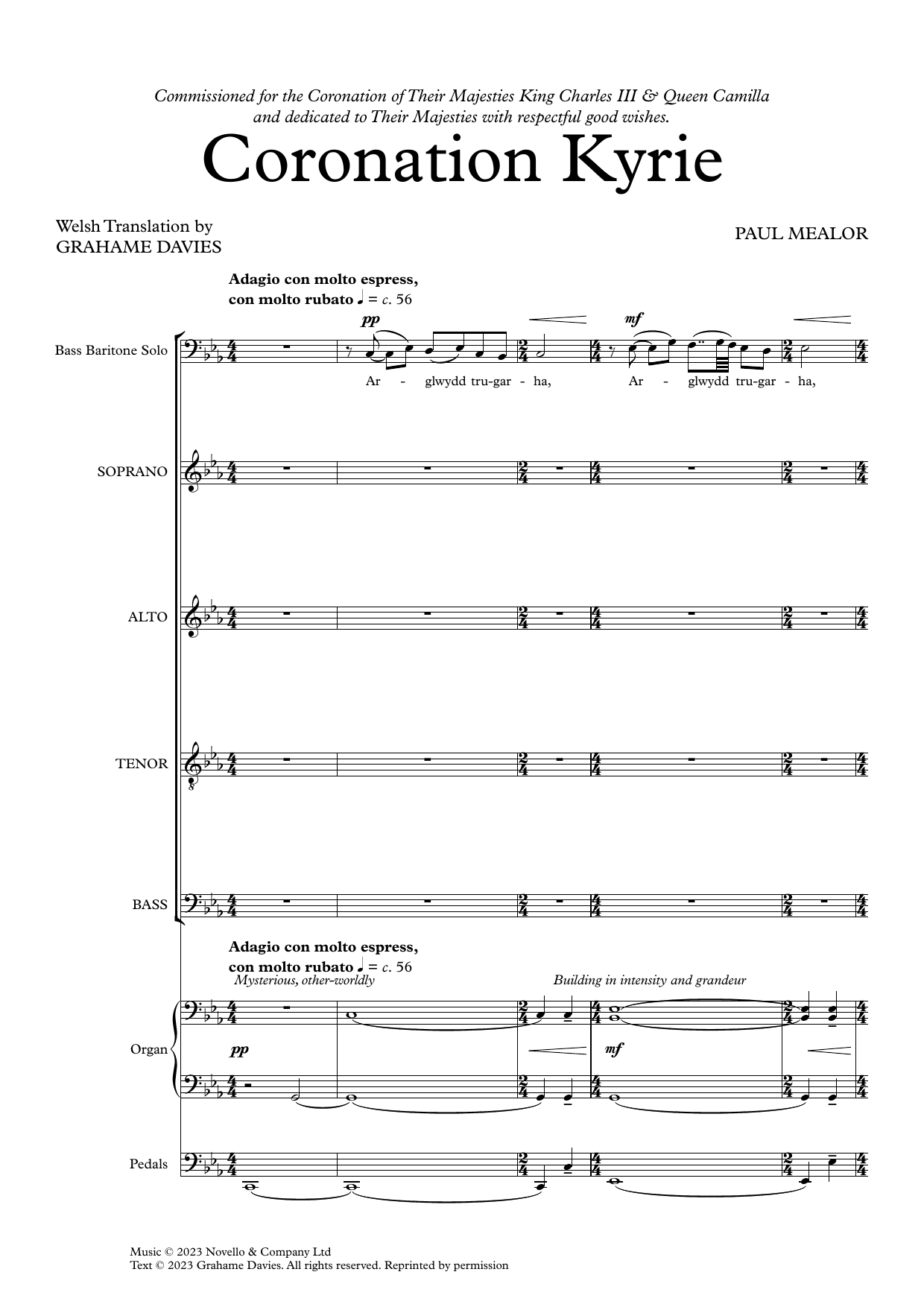 Paul Mealor Coronation Kyrie Sheet Music