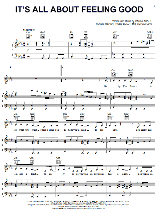 Paula Abdul It's All About Feeling Good Sheet Music
