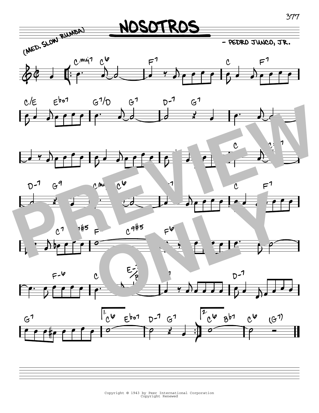 Pedro Junco, Jr. Nosotros Sheet Music