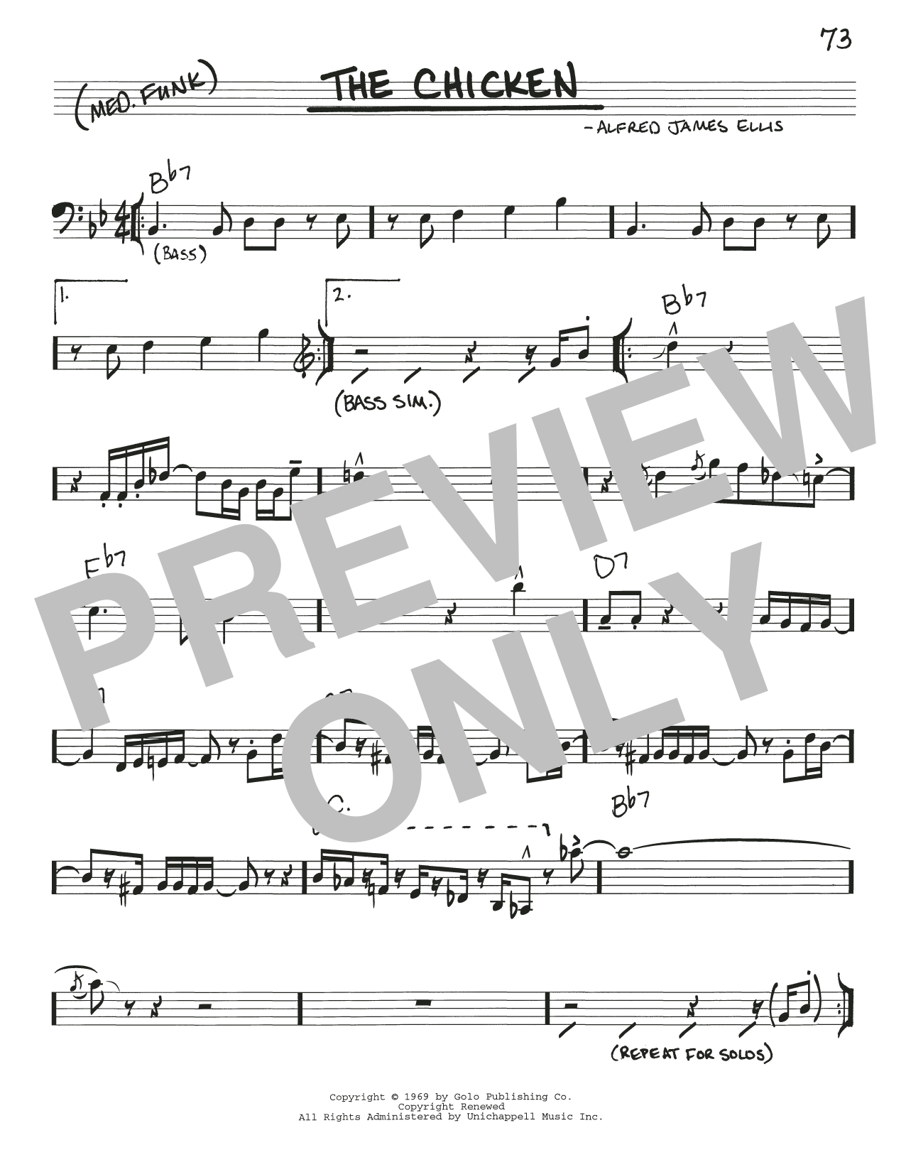 Pee Wee Ellis The Chicken Sheet Music