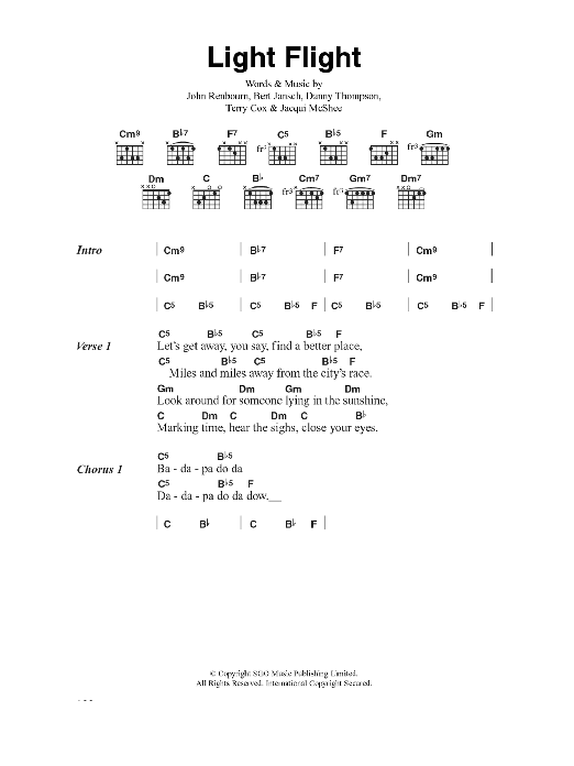 Pentangle Light Flight Sheet Music