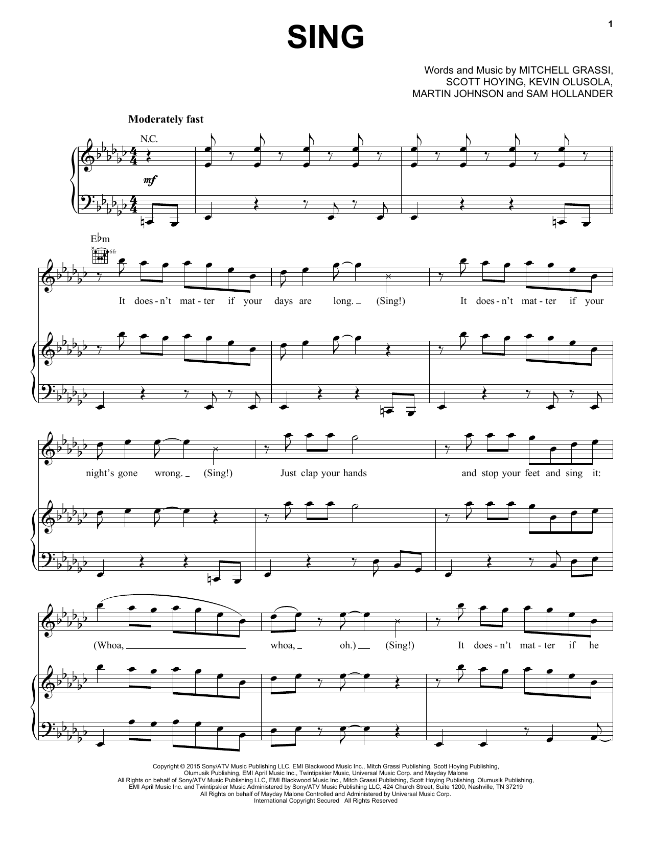 Pentatonix Sing Sheet Music