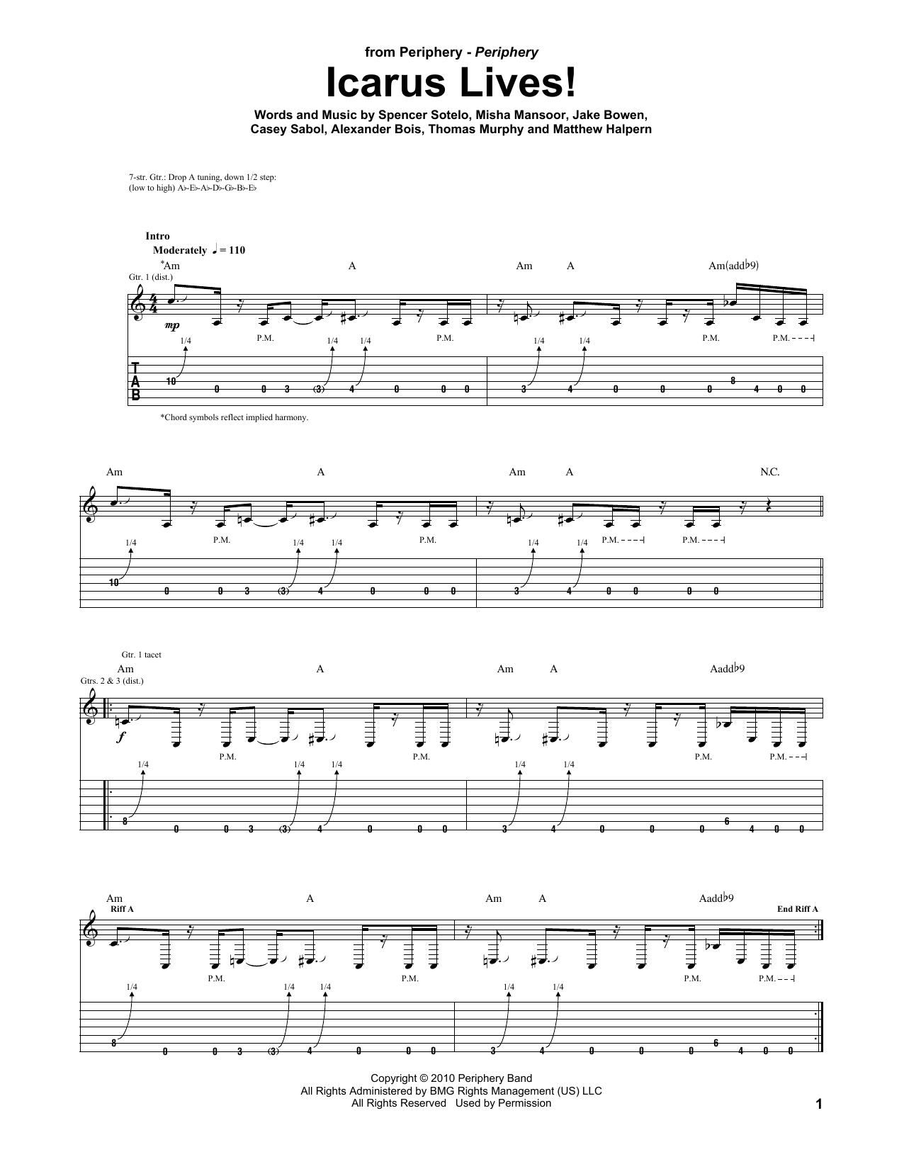 Periphery Icarus Lives! Sheet Music