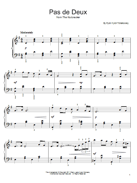 Pyotr Il'yich Tchaikovsky Pas de deux Sheet Music